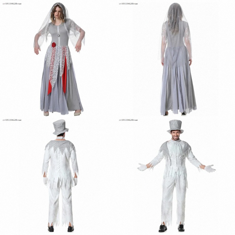Zombie Party Games For Adults - Costume da sposa e sposo fantasma