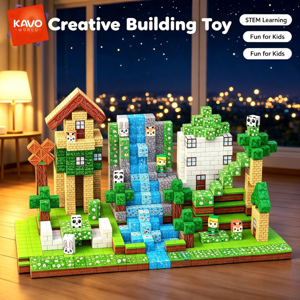 Party Games Easy Kids - KAVOWORLD 150 pezzi Blocchi Magnetici per