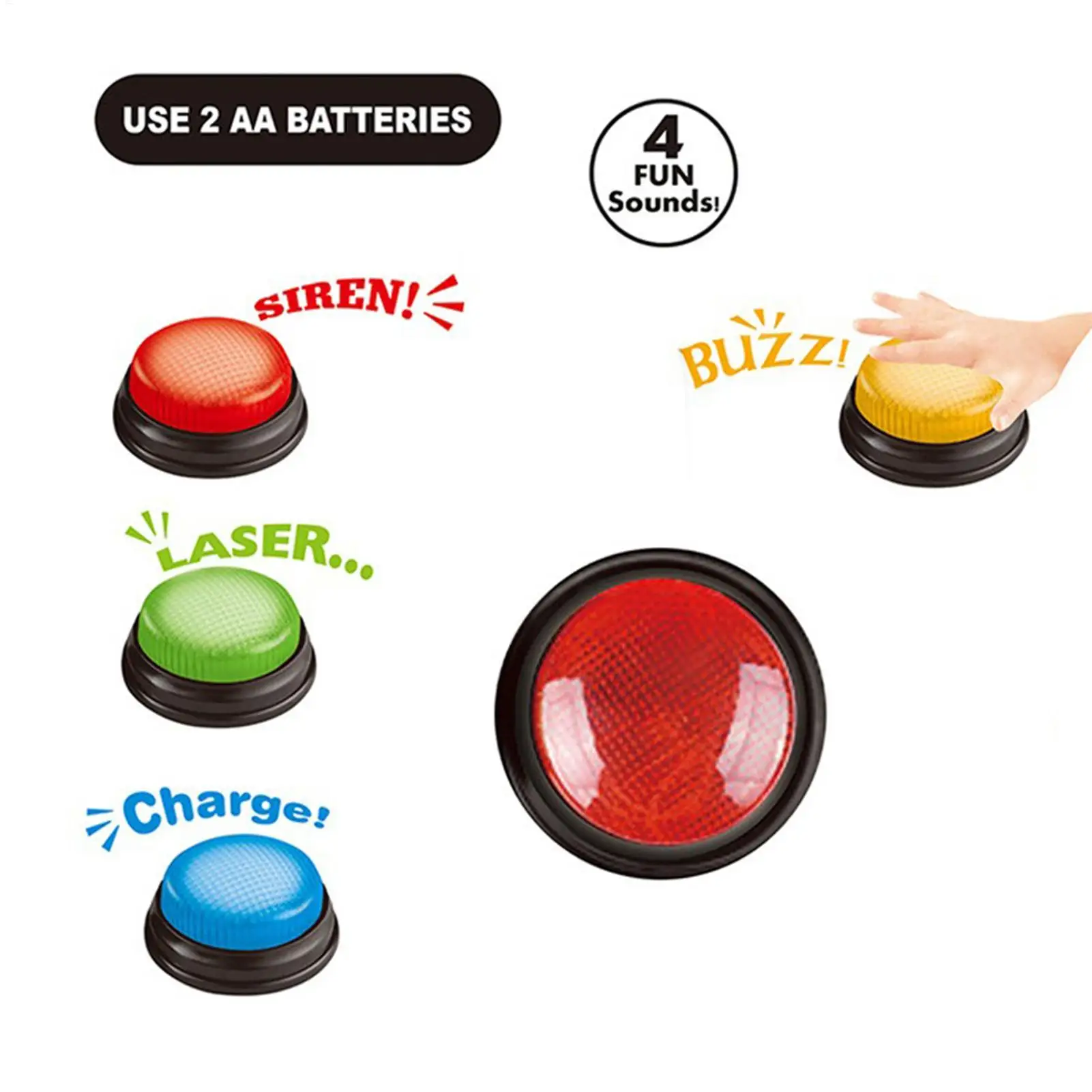 Party Games Easter - Buzzer per Giochi, Set di 4